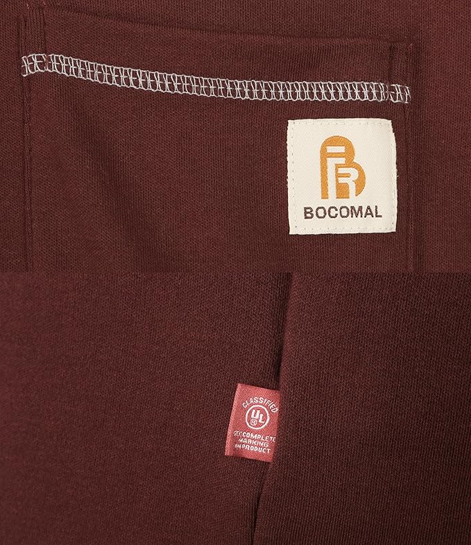 BOCOMAL FR Shirts Flame Resistant Henley Shirt NFPA2112/CAT2 7oz Men's Long Sleeve Fire Retardant Clothing