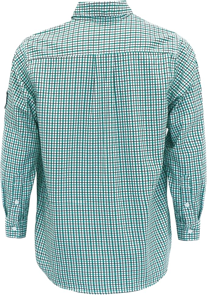 BOCOMAL FR Shirts Flame Resistant NFPA2112/CAT2 6.5oz Light Weight Printed Fire Retardant Plaid Shirt
