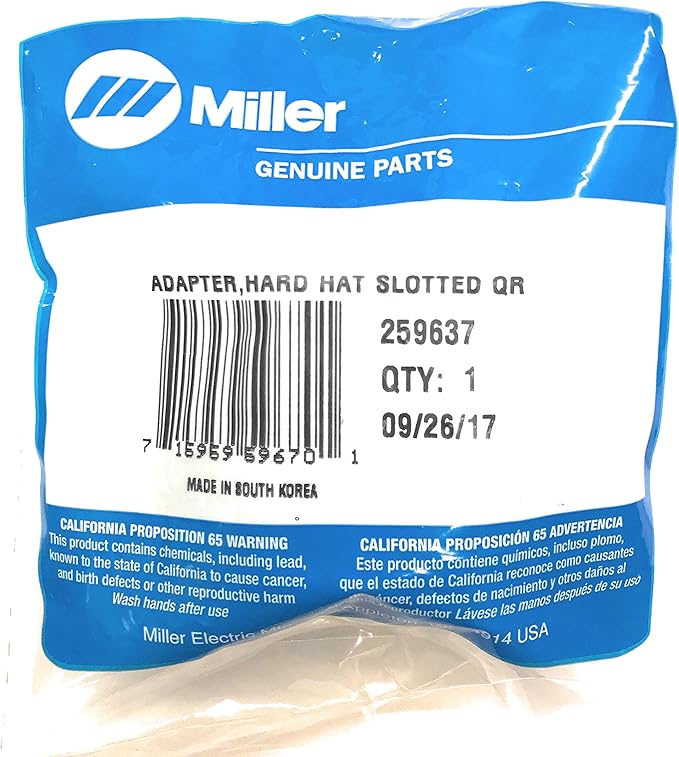 Miller 259637 Hard Hat Adapter, Slotted, Complete Kit