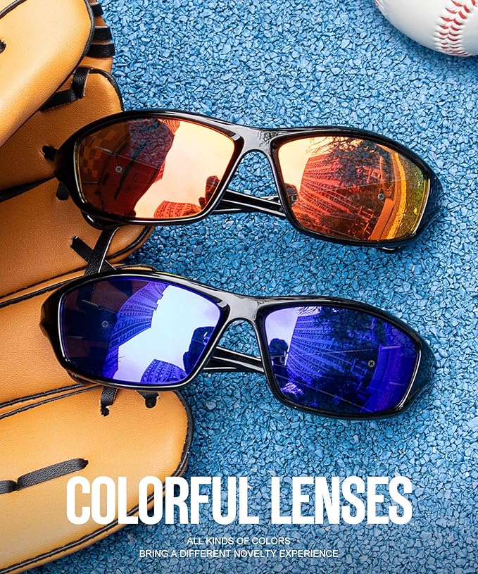 Polarized Sunglasses-Men Sports Sunglasses: Mens Sunglasses Polarized Running Sun Glasses Driving Fishing 3 Packs