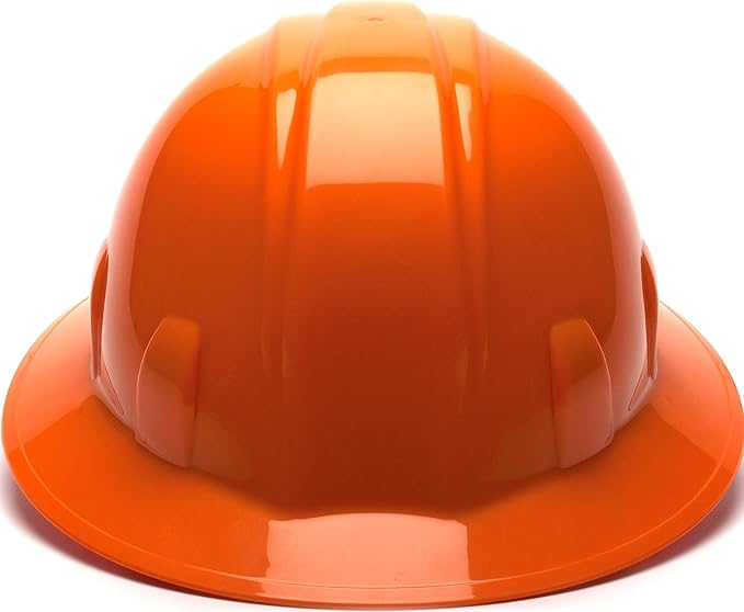 Pyramex SL Series Full Brim Hard Hat 4-Point Ratchet Suspension