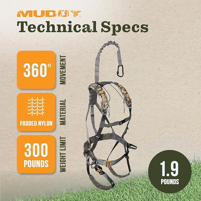 MUDDY Tree Stand Safety Harness Hunting Accessory