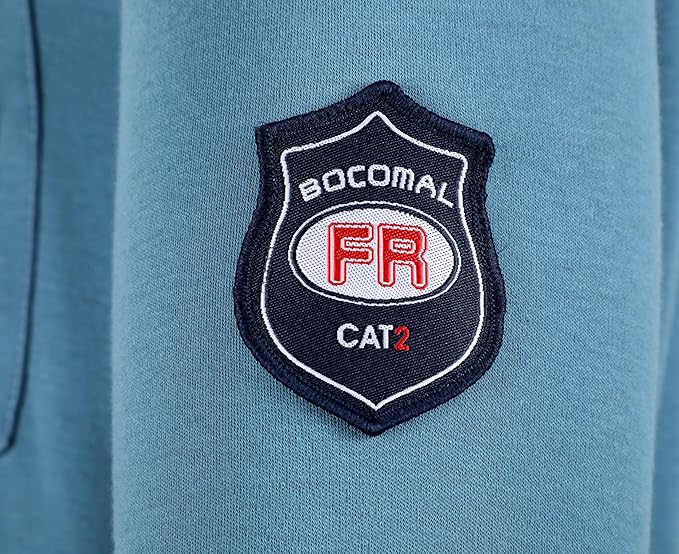 BOCOMAL FR Shirts Lightweight Classic Crew Long Sleeve Fire Resistant Shirt CAT2