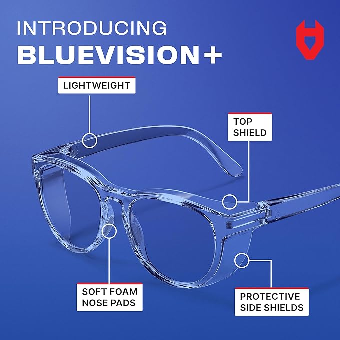 NoCry High Performance Safety Glasses for Women and Men — Soft Non-Slip Nose Pads, Reinforced Side Shields, Premium Anti Fog & Anti Scratch Coating, Advanced Impact Resistance, 100% UV Eye Protection