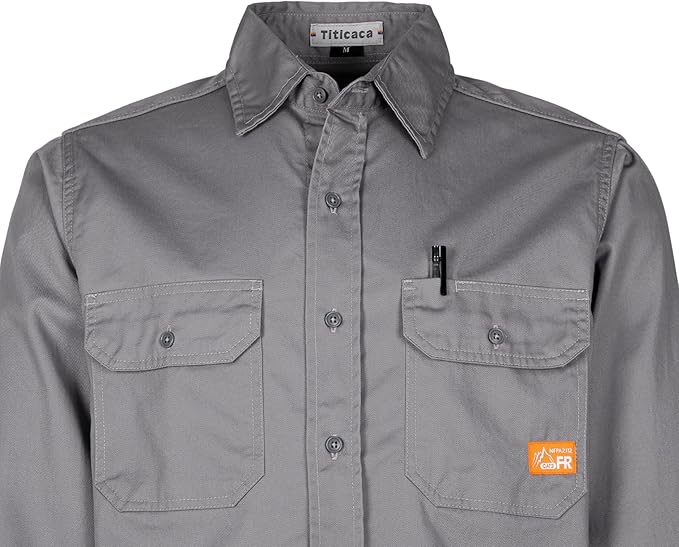 Titicaca FR Shirt Flame Resistant Work Shirt Men's Cotton 7.5oz Welding Shirt