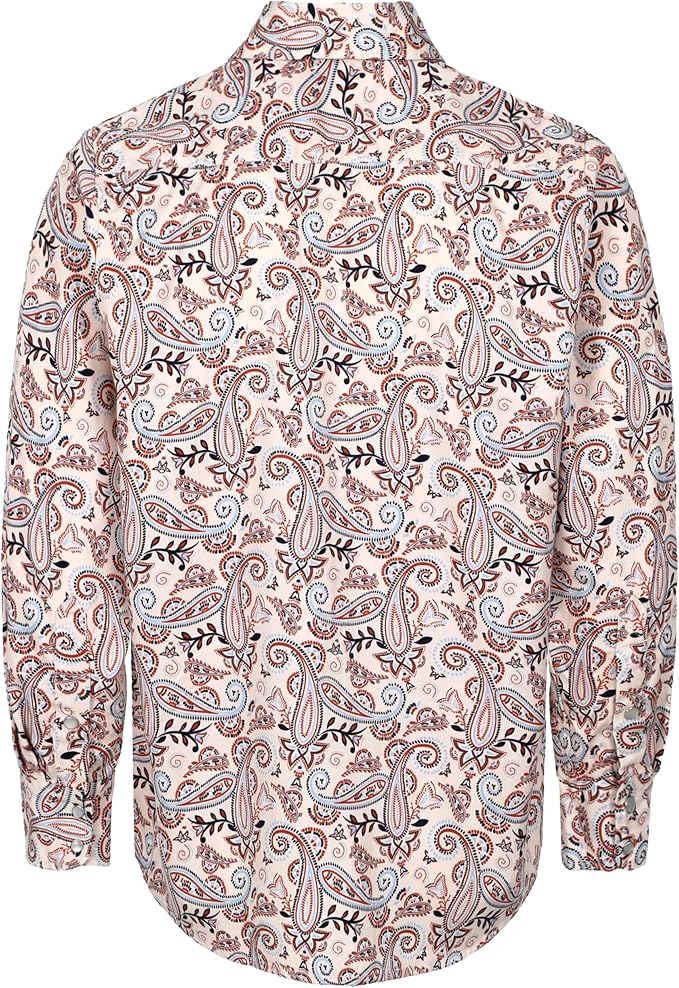 BOCOMAL FR Shirts Printed Paisley/Hawaii Lightweight Pearl Snaps/Button Down Flame Resistant NFPA2112 CAT2 Work Shirt