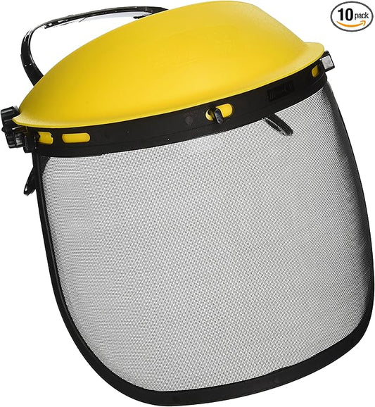 Zenport FS825-10PK Adjustable Wire Mesh Visor Face Shield Protective Face Wear44; Box of 10