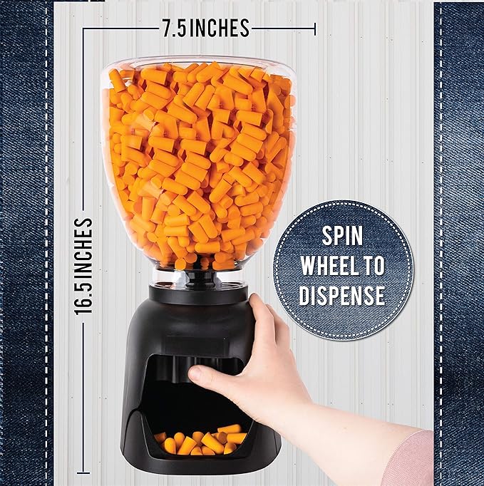 Foam Ear Plugs Dispenser Wall Mount - Bulk Ear Plugs 500 Pair Refillable Station - Foam Hearing Protection Ear Plugs Refill Sound Blocking High Decibel Industrial Safety Disposable Ear Plugs Bulk