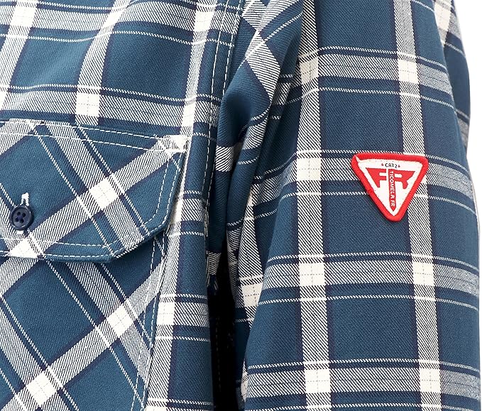 TICOMELA FR Shirts for Men Flame Resistant/Fire Retardant Shirt NFPA2112 7.5oz Men's Welding Shirt