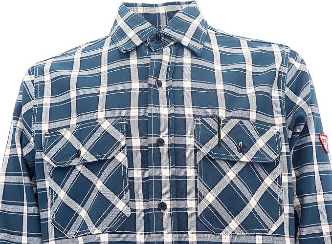 TICOMELA FR Shirts for Men Flame Resistant/Fire Retardant Shirt NFPA2112 7.5oz Men's Welding Shirt